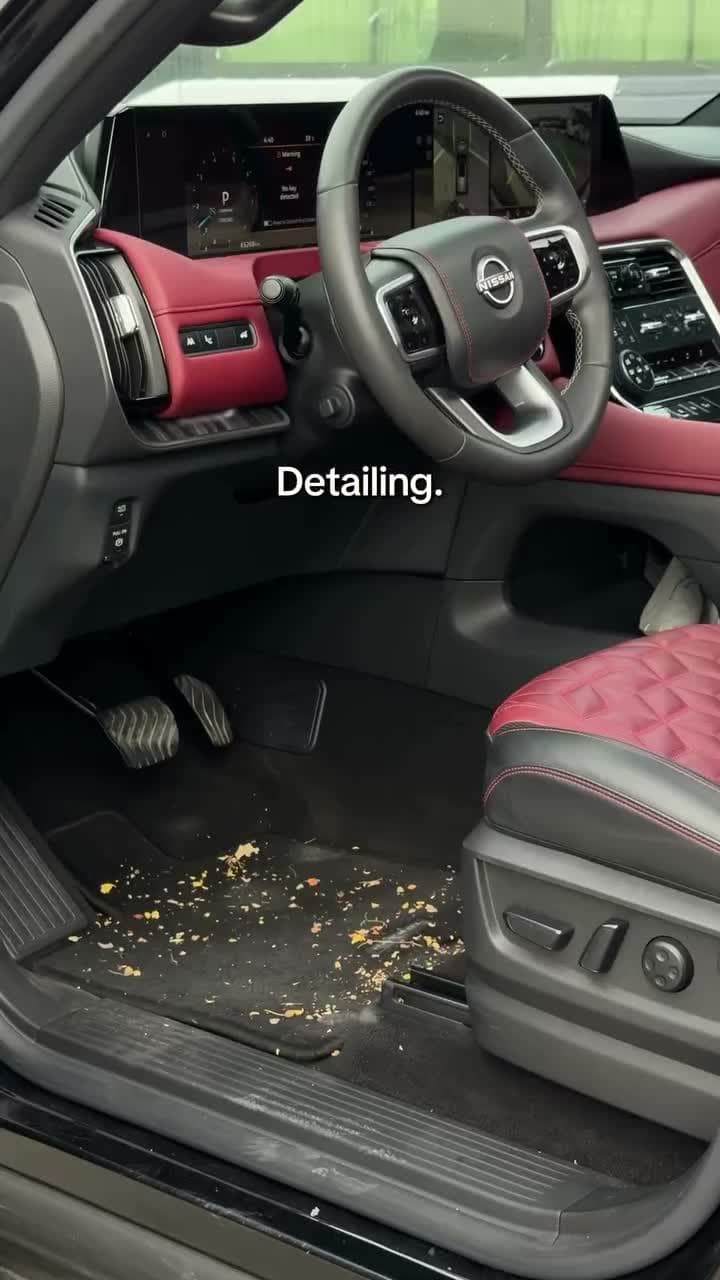 Nissan Patrol Red Leather Deep Cleaning & Conditioning